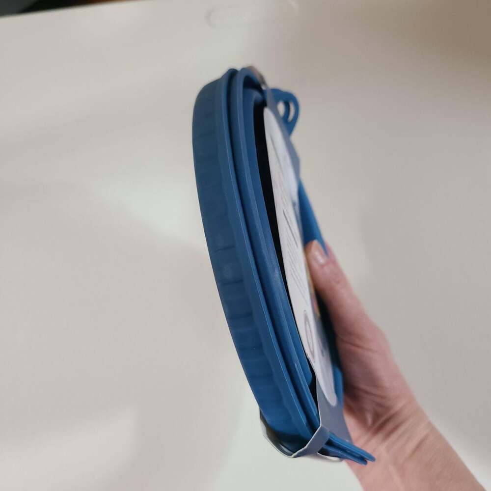 Air Fryer Silicone Liners Collapsible Blue 7.5in Round - 2 - Picture 8 of 9